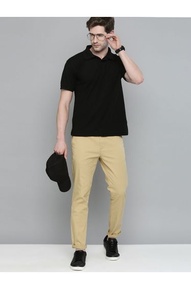 Men Slim Fit Solid Chinos