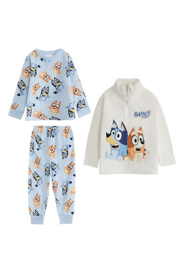 Bluey Boys Character Long-Sleeved Long Pyjama Set - Blue