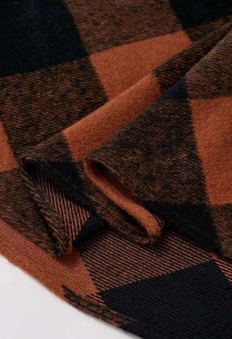 Rustic Fall Charm Check Flare Skirt - 5