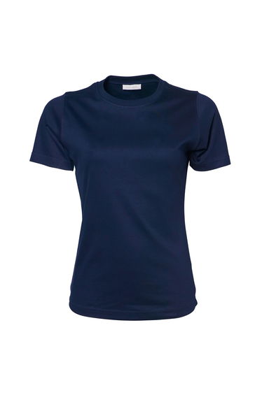 Tee Jays Womens/Ladies Interlock Short Sleeve T-Shirt - Navy Blue