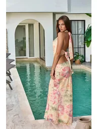 Low Rise Floral Maxi Skirt - 2