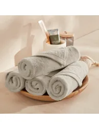 Pack of 4 Cotton Terry Face Cloths - 3