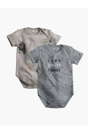 Pack of 2 - Graphic Print Short Sleeve Bodysuit