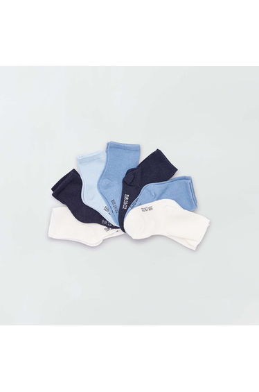 Pack of 7 pairs of eco-design socks BLUE