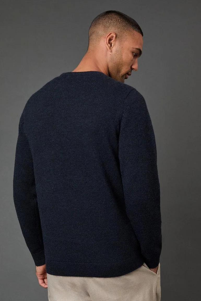 Navy Soft Crew Neck Jumper - 2