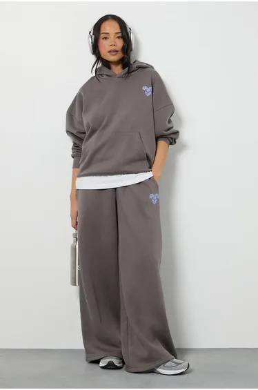 Sports Club Hooded Tracksuit - charcoal