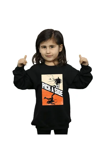 DC Comics Girls Batman Football Pick A Side Sweatshirt - Black