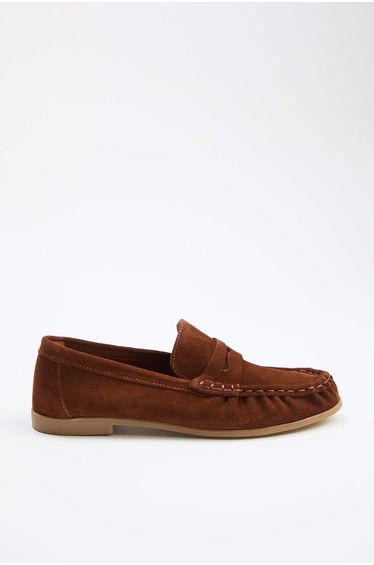 Brown Genuine Suede Soft Women's Loafers/ Loafers