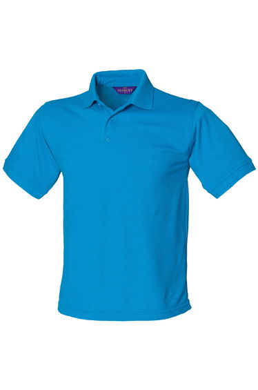 Henbury Mens Short Sleeved 65/35 Pique Polo Shirt - Sapphire Blue