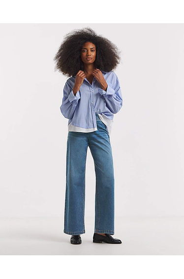 Mid Blue Wide Leg Weekender Jeggings