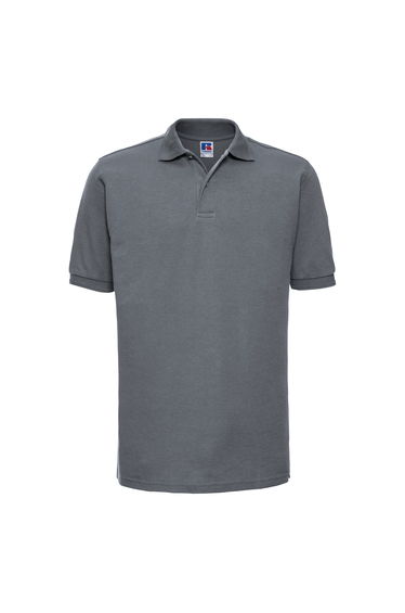 Russell Mens Ripple Collar & Cuff Short Sleeve Polo Shirt - Convoy Grey
