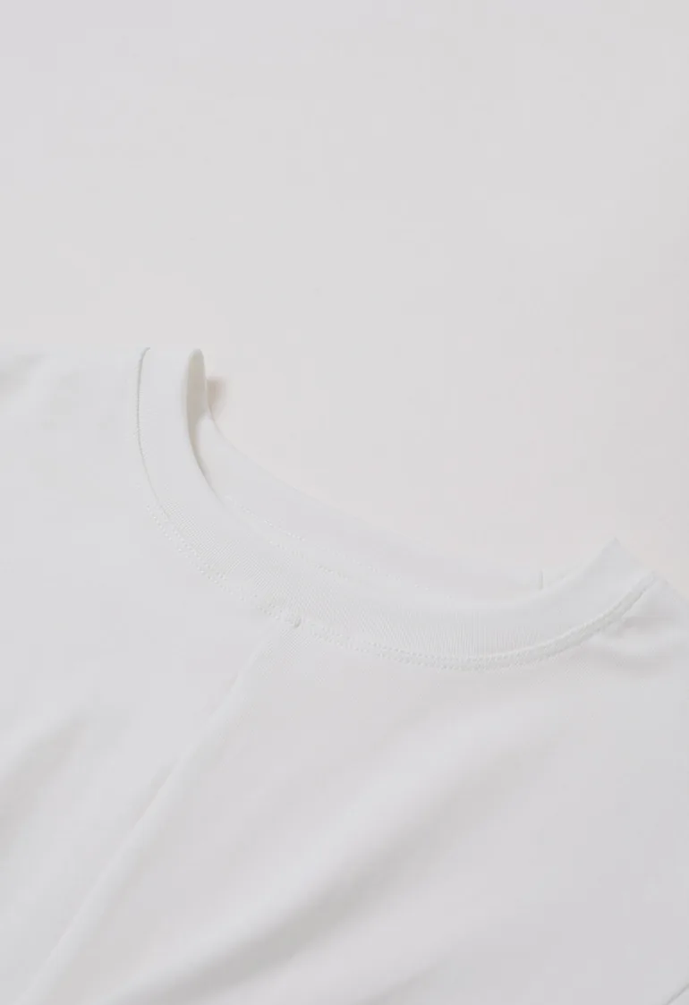 Cap Sleeve Crisscross Cotton Top in White - 4