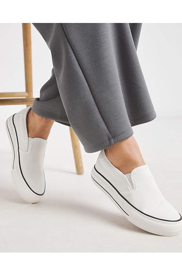 Slip On Canvas Trainer Extra Wide