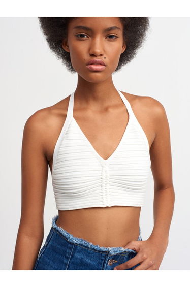 Crop Top - Ecru - Plain