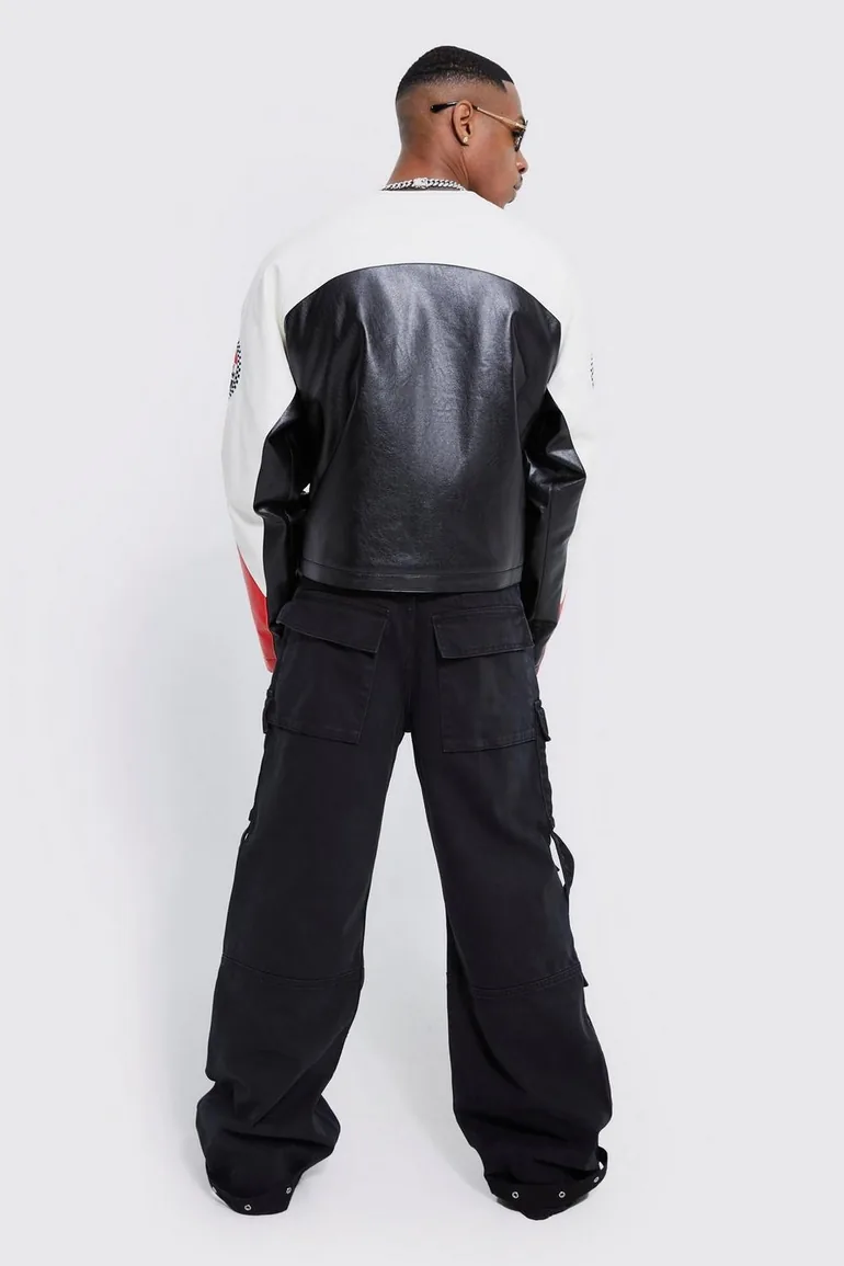 Baggy Rigid Multi Pocket Flare Jeans - 1