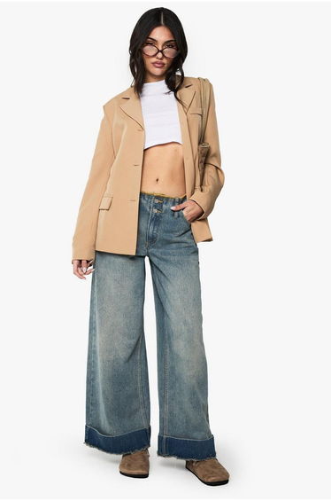 Button Down Tailored Blazer - camel