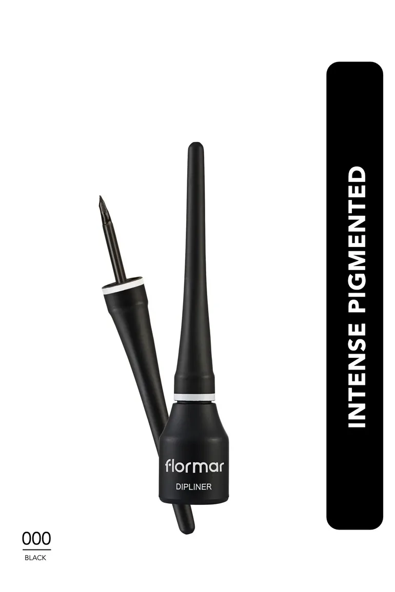 Dense Pigmented Thin Felt Brush Semi Matte Dipliner (BLACK) - Dipliner-000black - 1