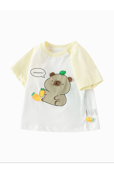 Unisex Printed T-Shirt With Contrast Sleeves