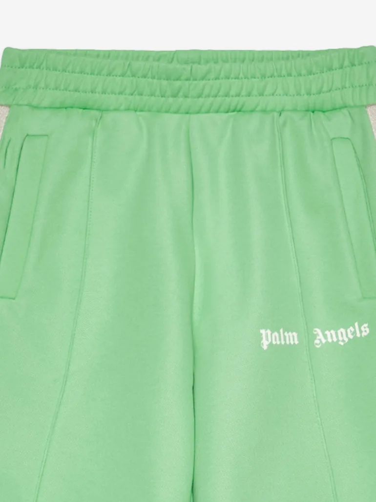 Palm Angels Boys Track Shorts in Green - 2