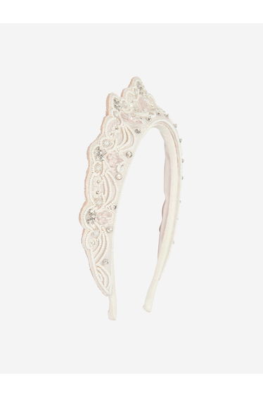 Maison Ava Girls Princess Headband in Ivory