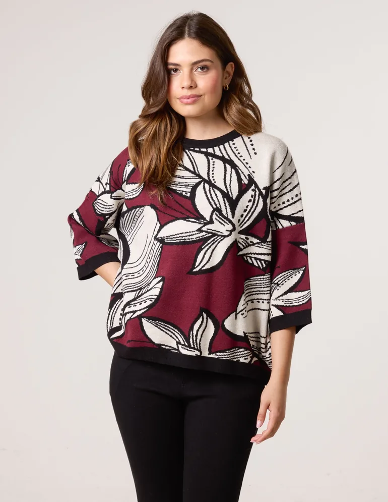 Flower Pattern Jumper - 3