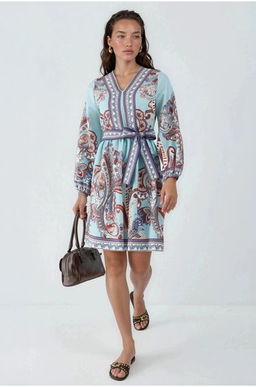 MSN Patterned A-line mini dress