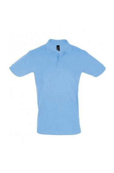 SOLS Mens Perfect Pique Short Sleeve Polo Shirt - Sky Blue
