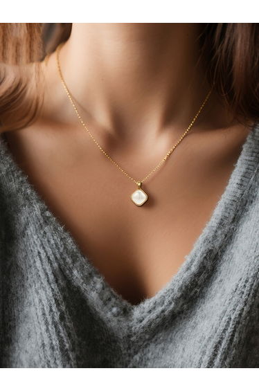 Silver Floral Embellished Drop Necklace