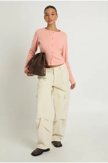 توب بوهو برتقالي بأكمام طويلة