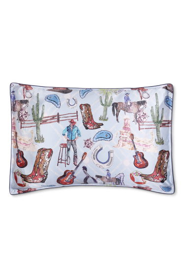 Silk Pillowcase / "Western Blues"