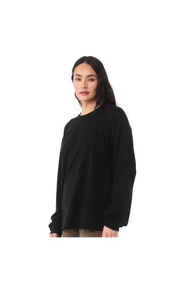 Bella + Canvas Heavyweight Boxy Long-Sleeved T-Shirt - Black