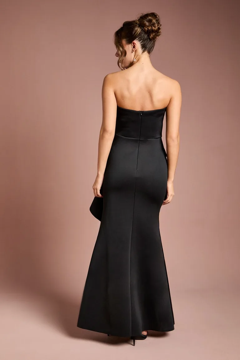 black asymmetrical maxi dress Asymmetrical Off Shoulder Dress