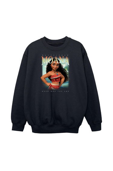 Moana Girls Montage Sweatshirt - Black