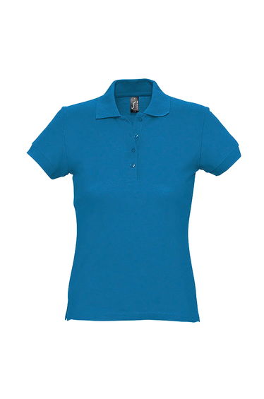 SOLS Womens/Ladies Passion Pique Short Sleeve Polo Shirt - Aqua