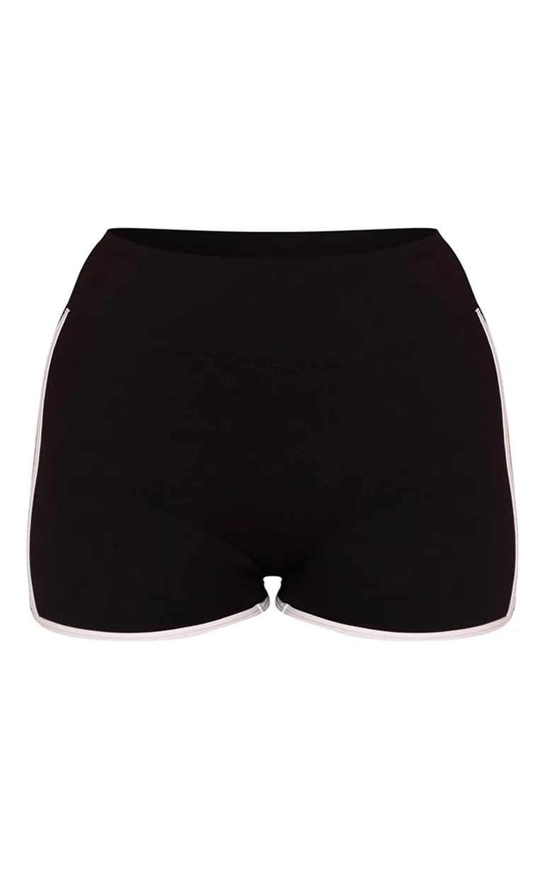 Shape Black Sculpt Contrast Stripe Detail Shorts - 5