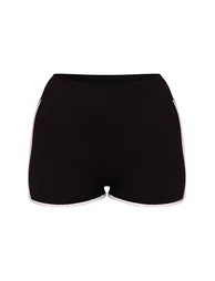Shape Black Sculpt Contrast Stripe Detail Shorts - 5