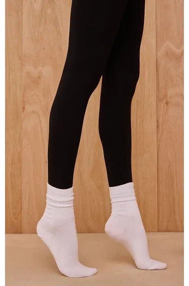 White Pack of 4 Ribbed Sports Socks