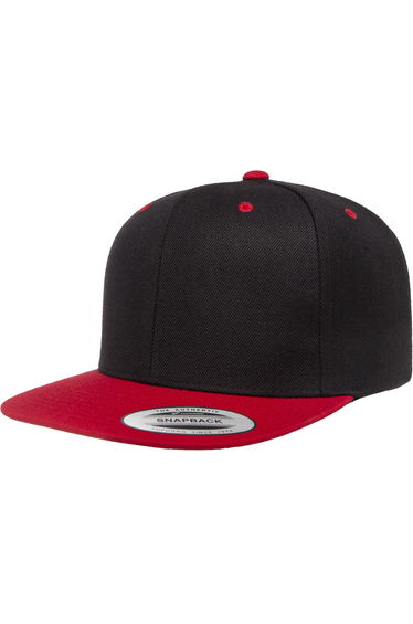 Flexfit Unisex Two Tone Classic Snapback Cap - Black/Red