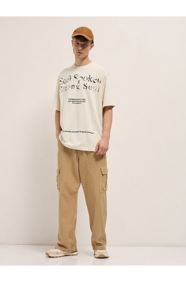 Men Pure Cotton Graphic Oversized T-Shirt