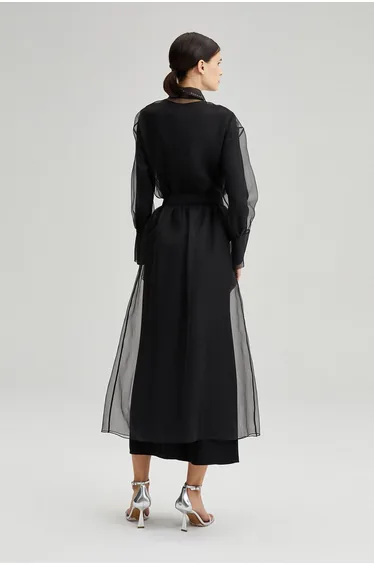 ORGANZA SKIRT WITH POCKET DETAILED