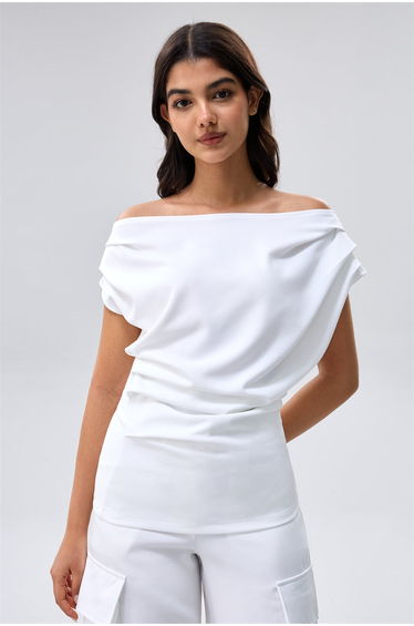 Draped Off Shoulder Top