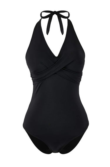 Black V-Neck Swimsuit