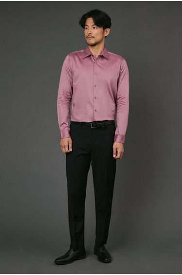 Burgundy Oxford Long Sleeve Shirt