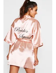 Brides Squad Satin Robe - rose gold - 1