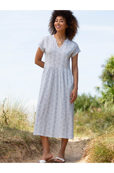 Ryall slub jersey dress heritage floral