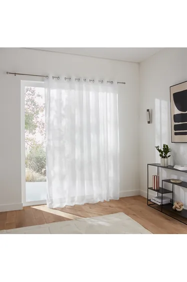 Nyong Wide Linen-Effect Single Voile Panel with Eyelets