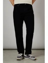 Black Stretch Straight Fit Jeans - 1