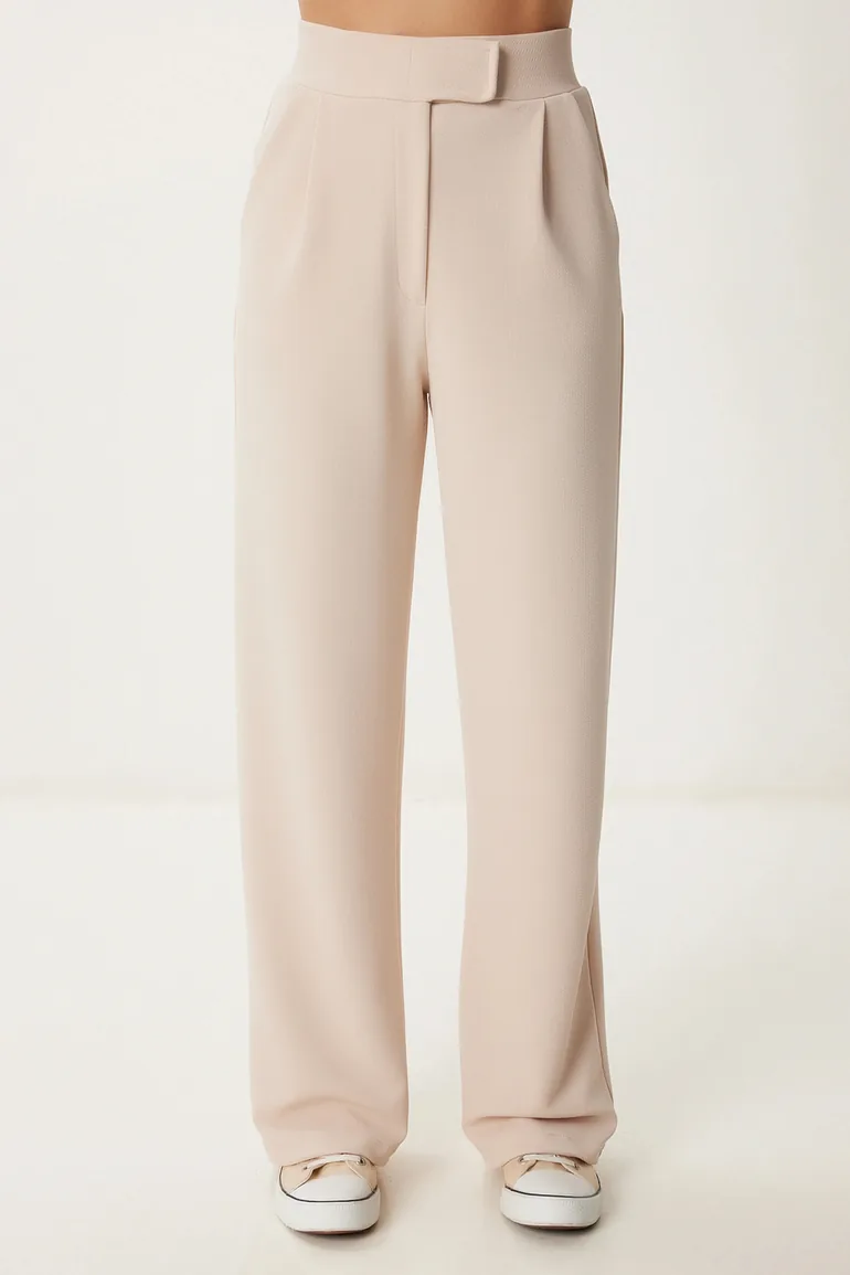 ISTANBUL High Waist Textured Palazzo Pants - 3