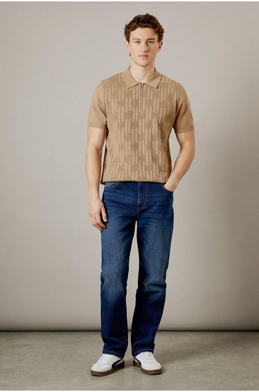 Dark Wash Stretch Straight Fit Jeans