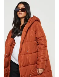 Maternity Wrap Duvet Coat - rust - 2